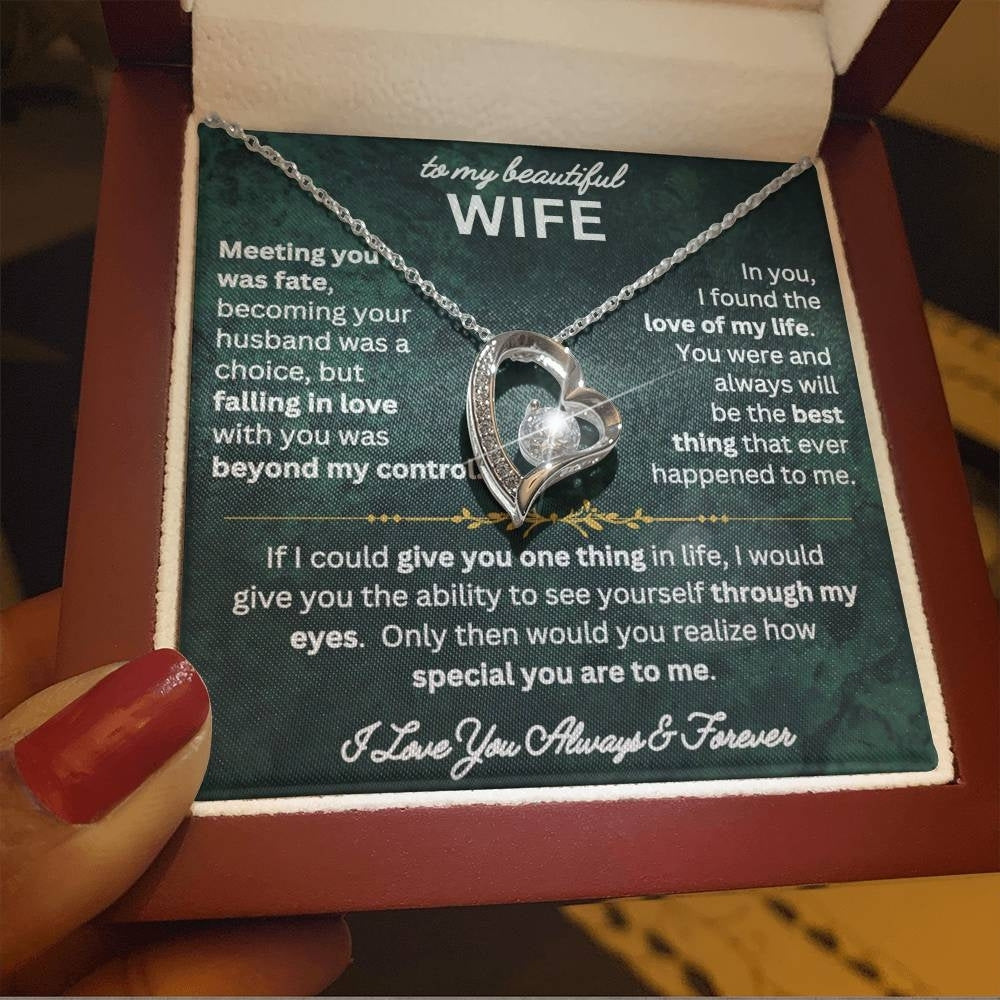 Timeless Love: Heart Necklace Gift Set for Wife