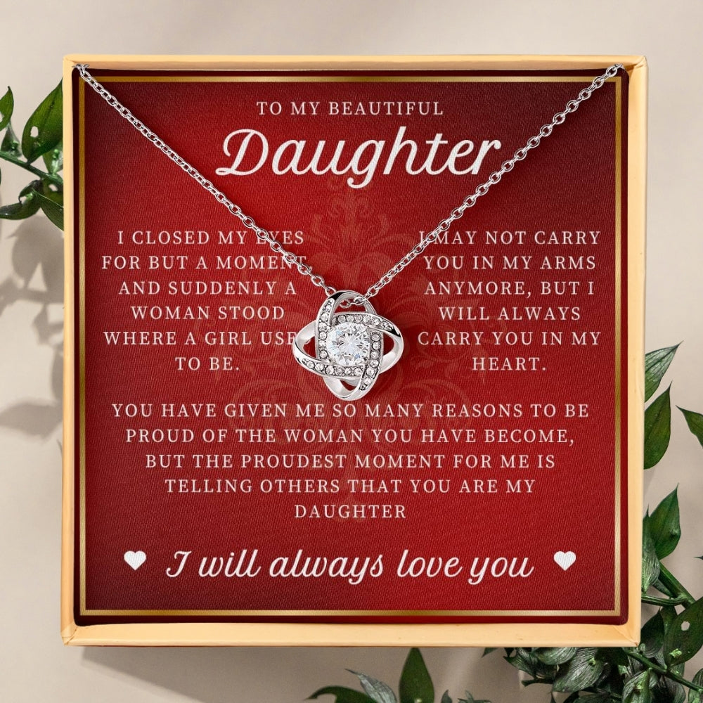 Proud Daughter: Necklace Gift Set for Daughter