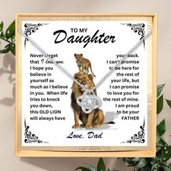 Lion's Embrace: Necklace Gift Set for Daughter