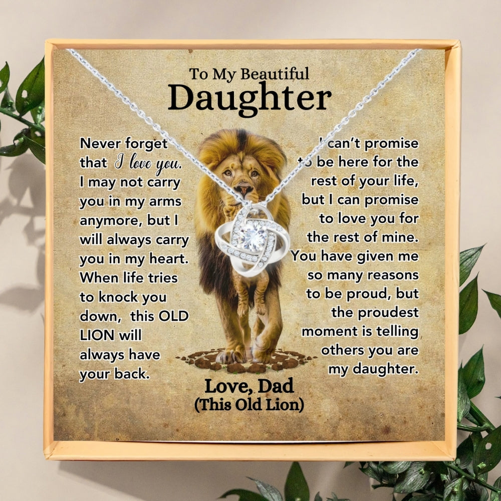 Lion's Legacy: Necklace Gift Set for Daughter