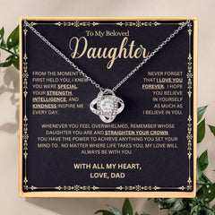 Strength and Kindness: Necklace Gift Set for Daughter