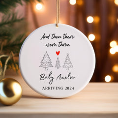 Growing Family: Personalized Baby Announcement Ornament