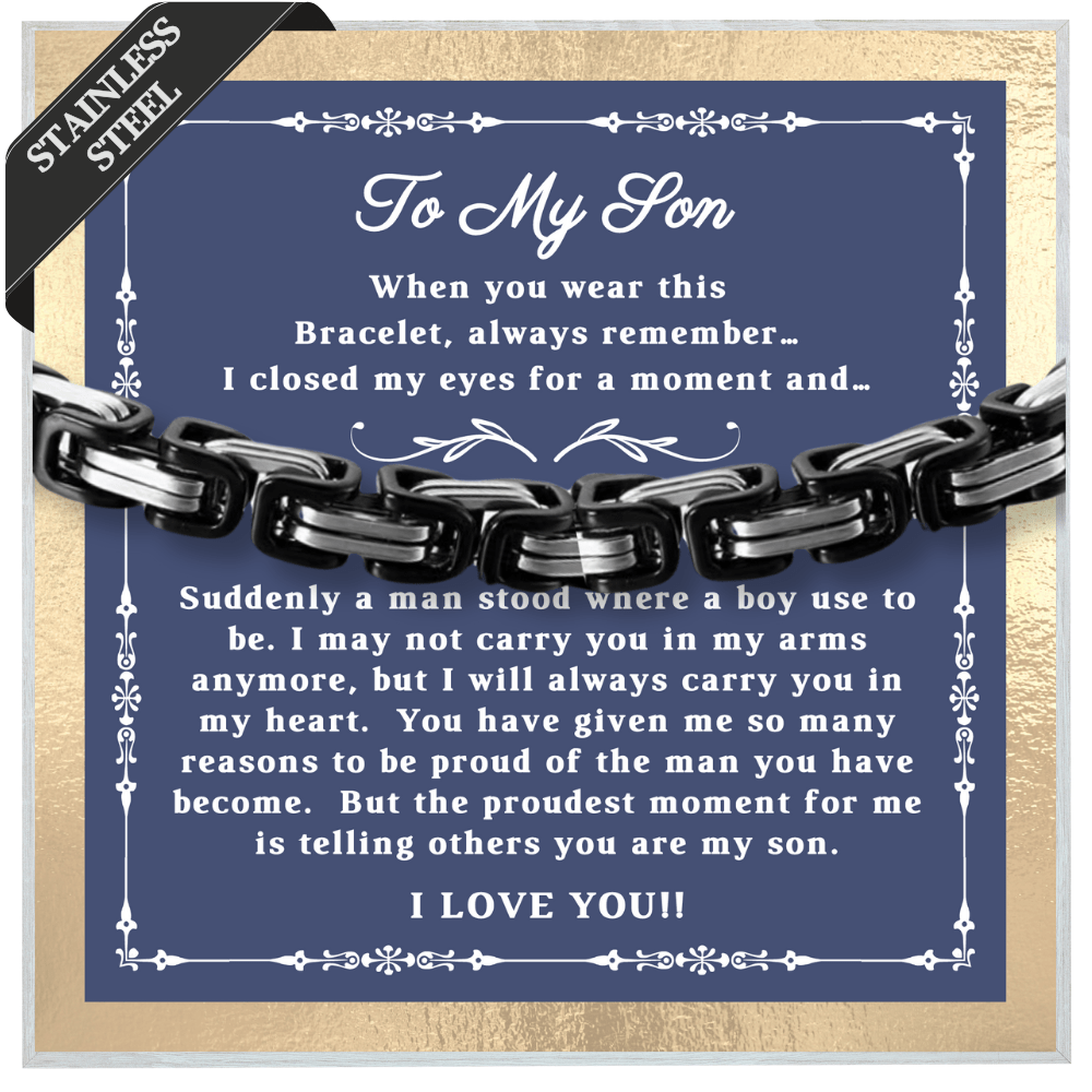 "To My Son" Bracelet: A Parent's Pride and Love