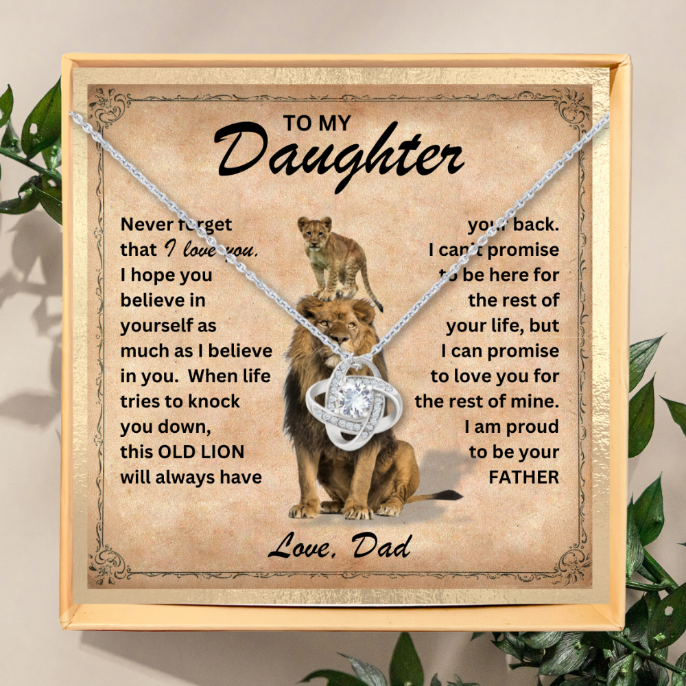 Guardian's Roar: Necklace Gift Set for Daughter