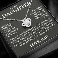 Brave and Strong: Necklace Gift Set for Daughter