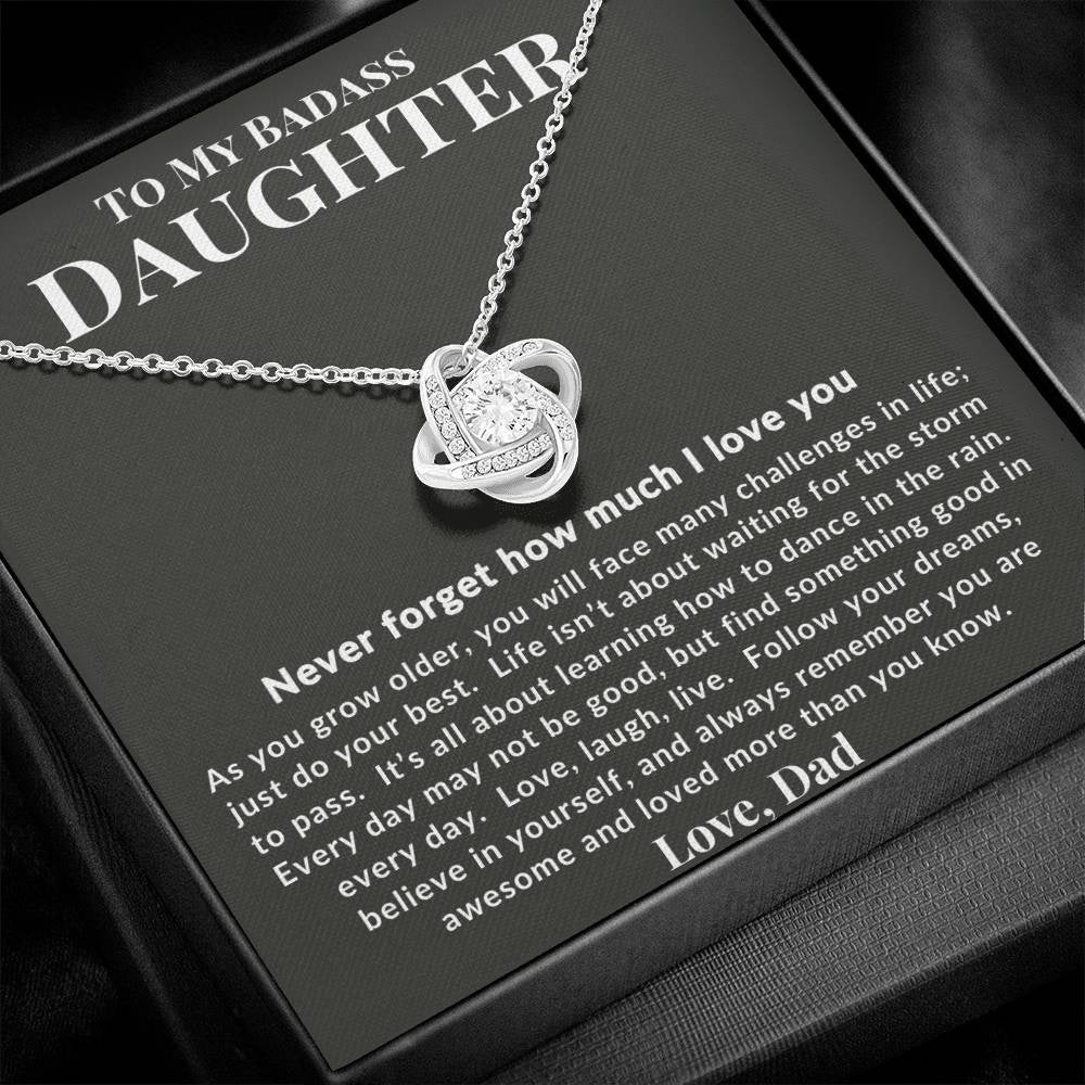 To My Badass Daughter: Necklace Gift Set for Daughter