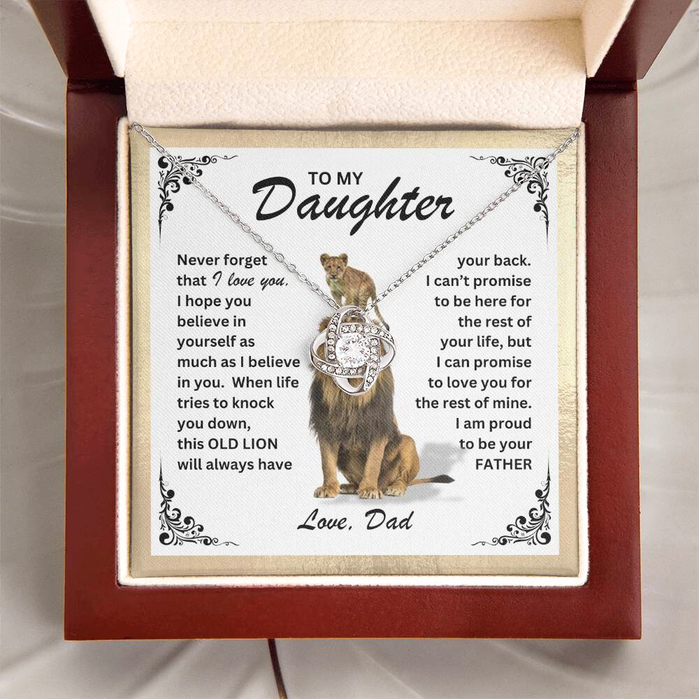 Lion's Embrace: Necklace Gift Set for Daughter