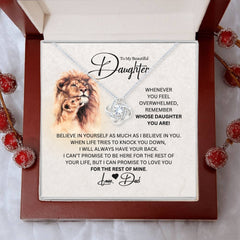 Lionhearted Love: Necklace Gift Set for Daughter