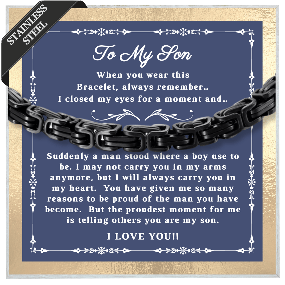 "To My Son" Bracelet: A Parent's Pride and Love