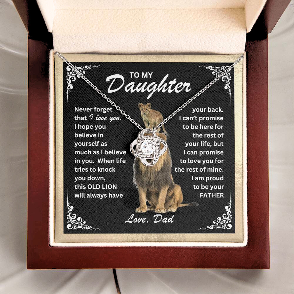 Old Lion's Wisdom: Necklace Gift Set for Daughter