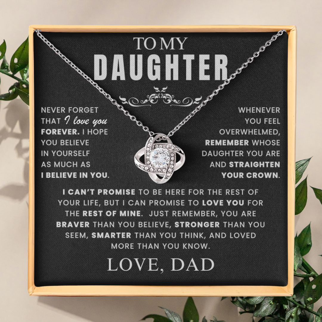 Endless Love For Daughter Necklace Gift Set