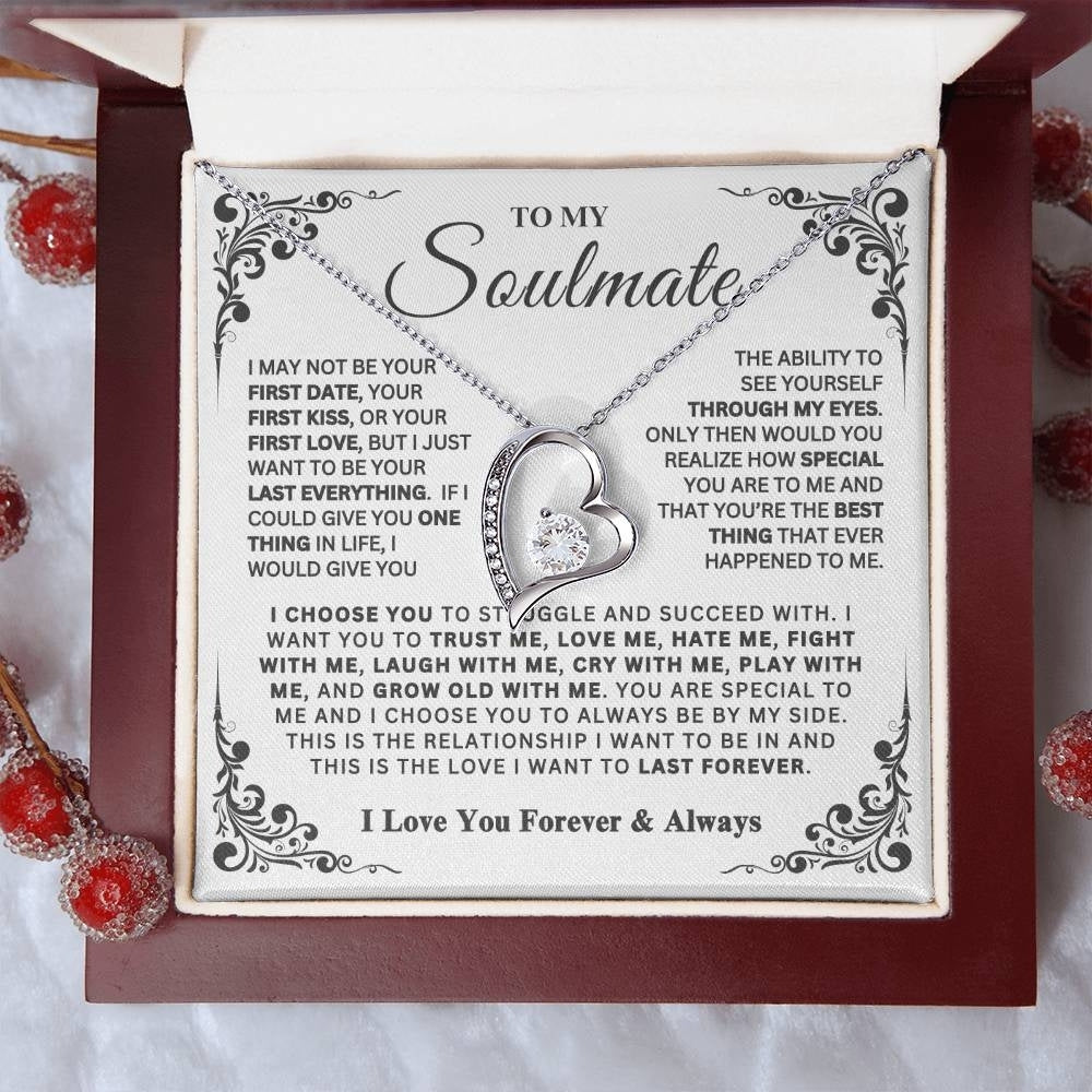 Forever Yours: Heart Necklace Gift Set for Soulmate