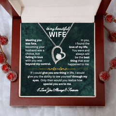 Timeless Love: Heart Necklace Gift Set for Wife