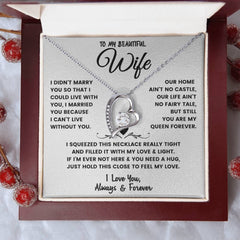 Queen of My Heart: Heart Necklace Gift Set for Wife