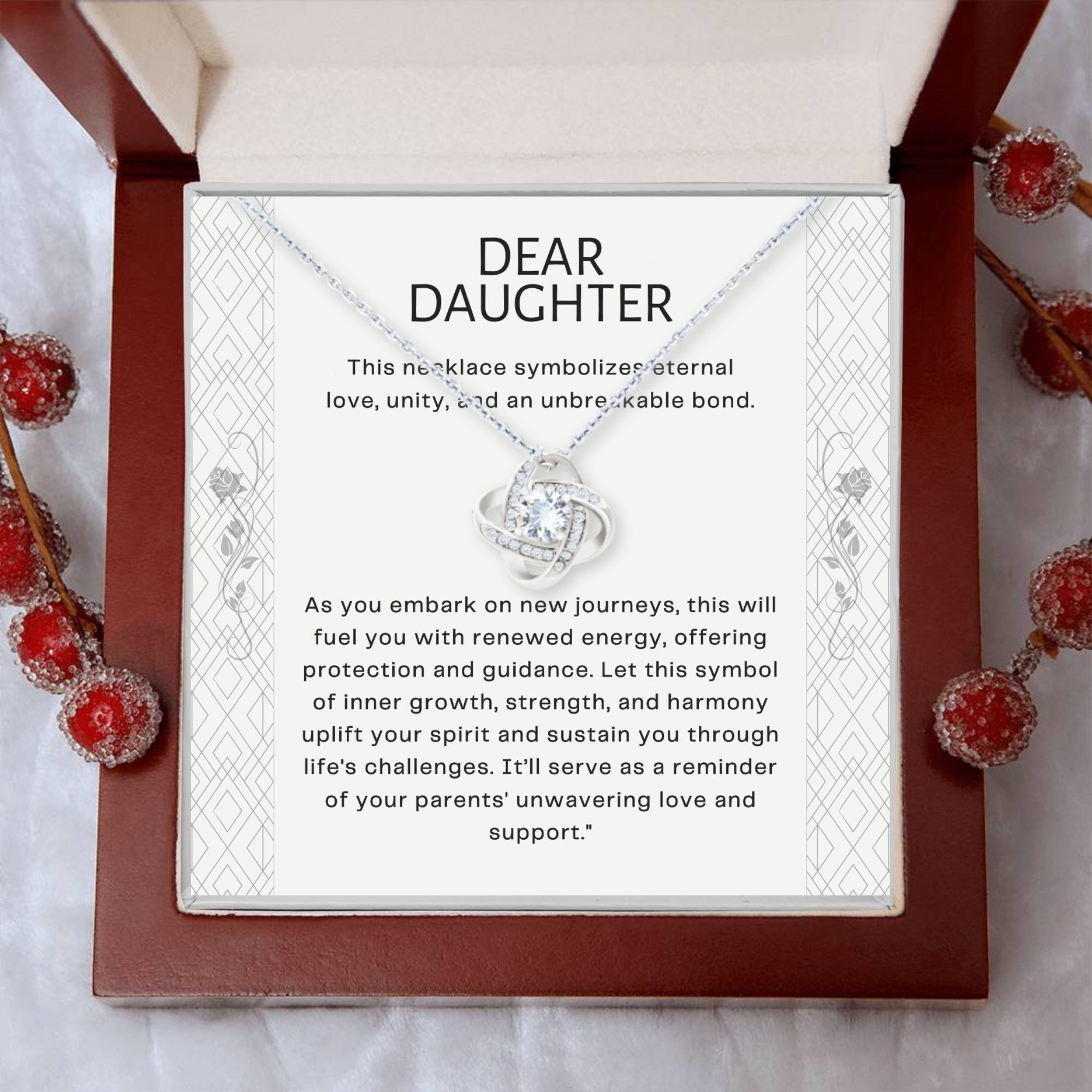 Eternal Unity: Necklace Gift Set for Daughter