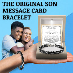 Infinite Pride: Stainless Steel Bracelet Gift Set for Son