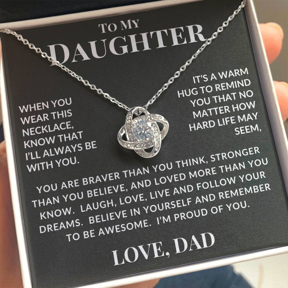 Brave and Strong: Necklace Gift Set for Daughter