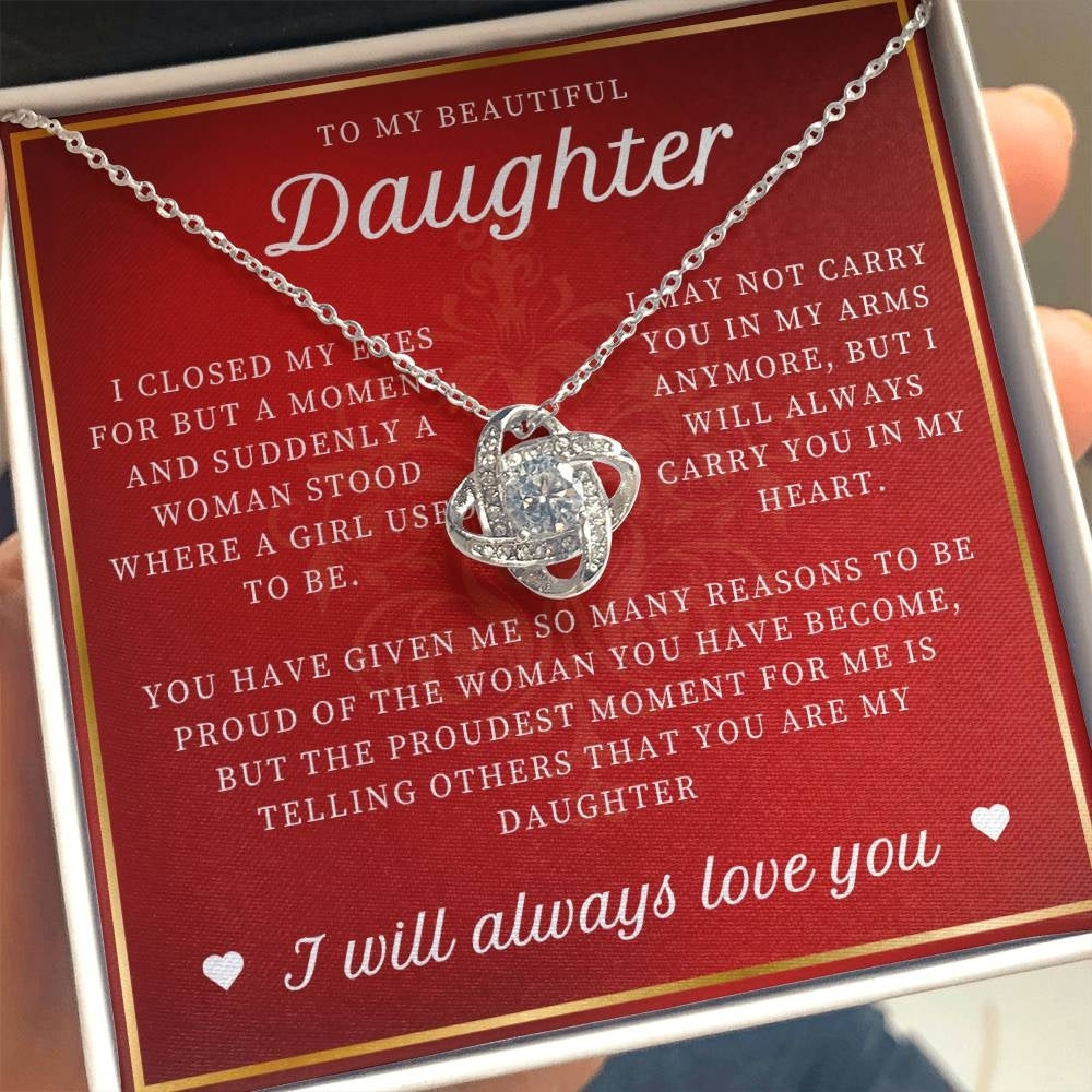 Proud Daughter: Necklace Gift Set for Daughter