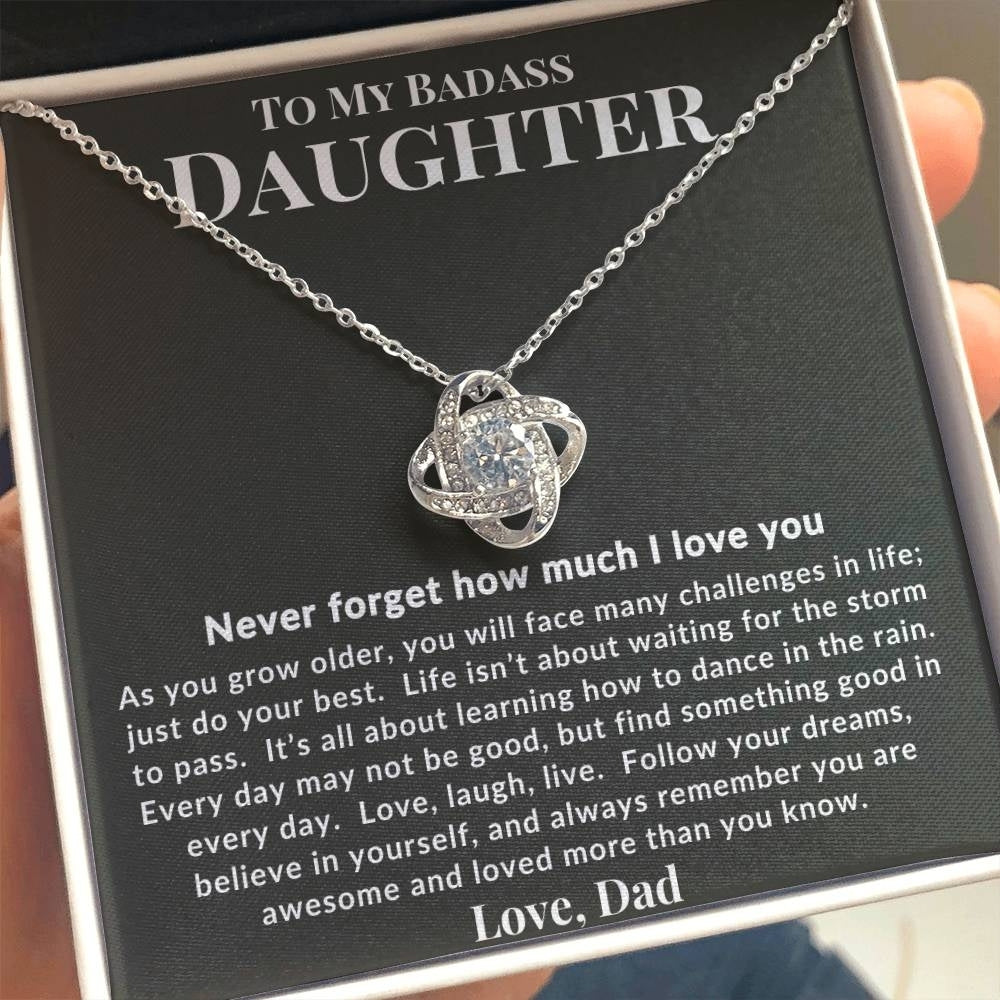 To My Badass Daughter: Necklace Gift Set for Daughter