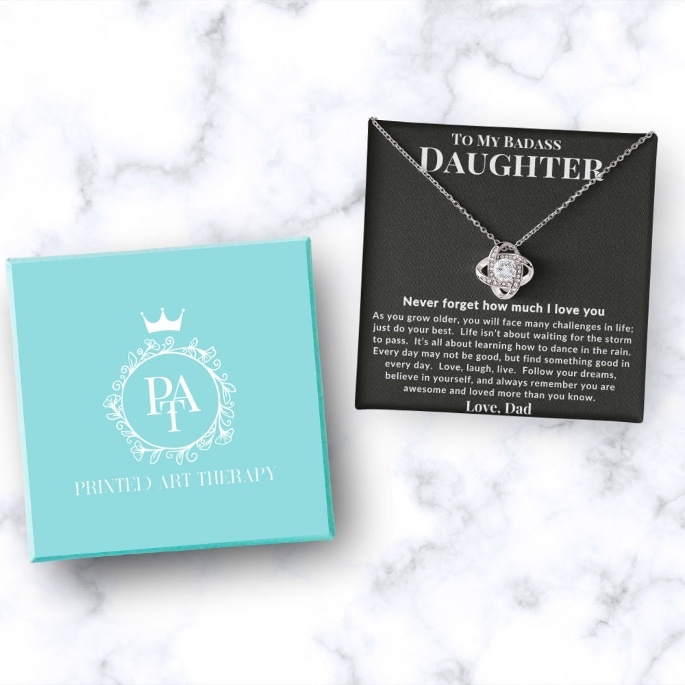 To My Badass Daughter: Necklace Gift Set for Daughter