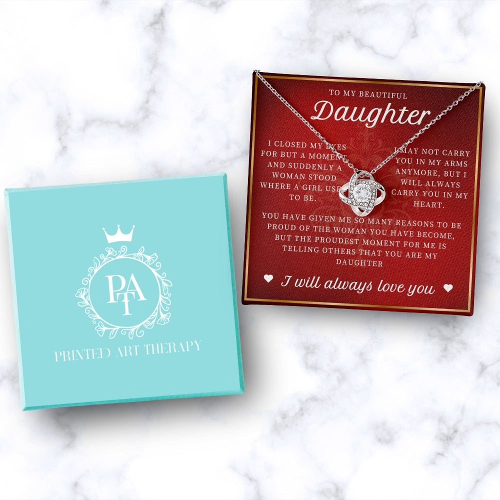 Proud Daughter: Necklace Gift Set for Daughter