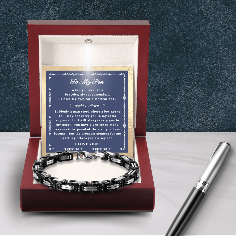 "To My Son" Bracelet: A Parent's Pride and Love
