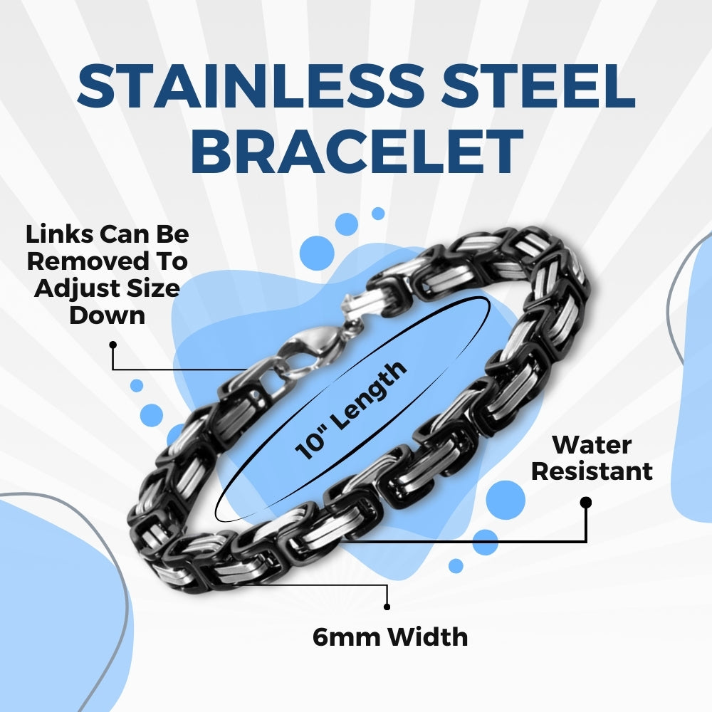 Timeless Pride: Stainless Steel Bracelet Gift Set for Son