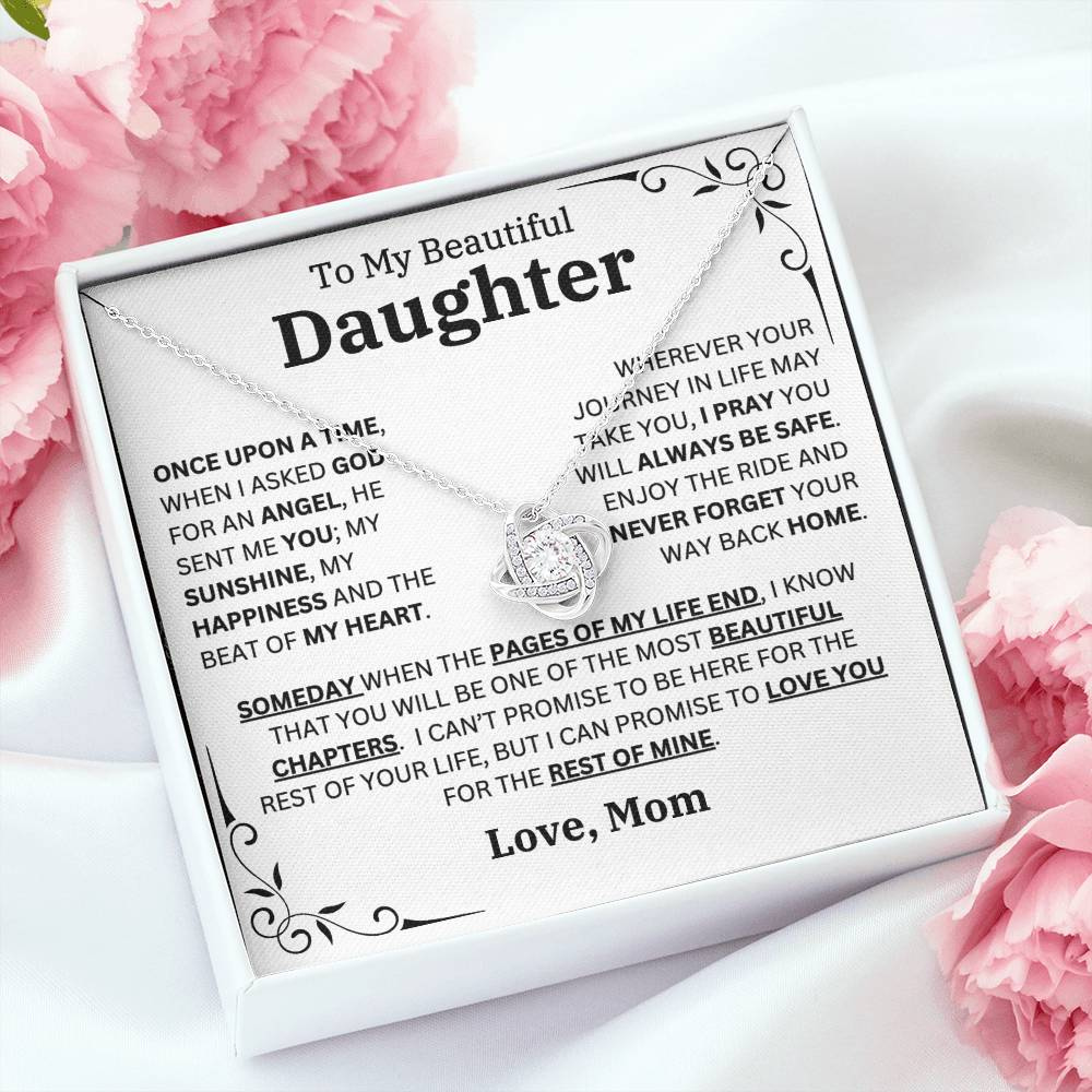 Once Upon A Time Daughter Necklace Message Card Jewelry