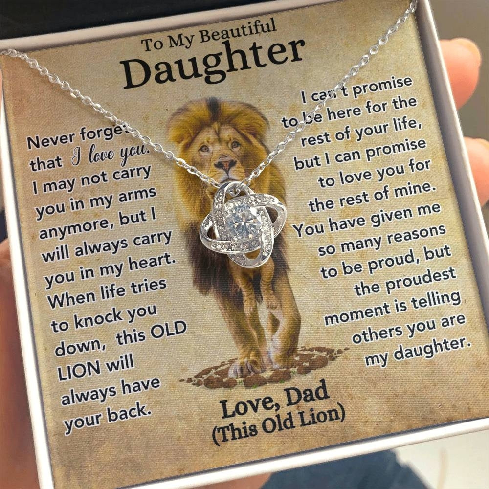 Lion's Legacy: Necklace Gift Set for Daughter