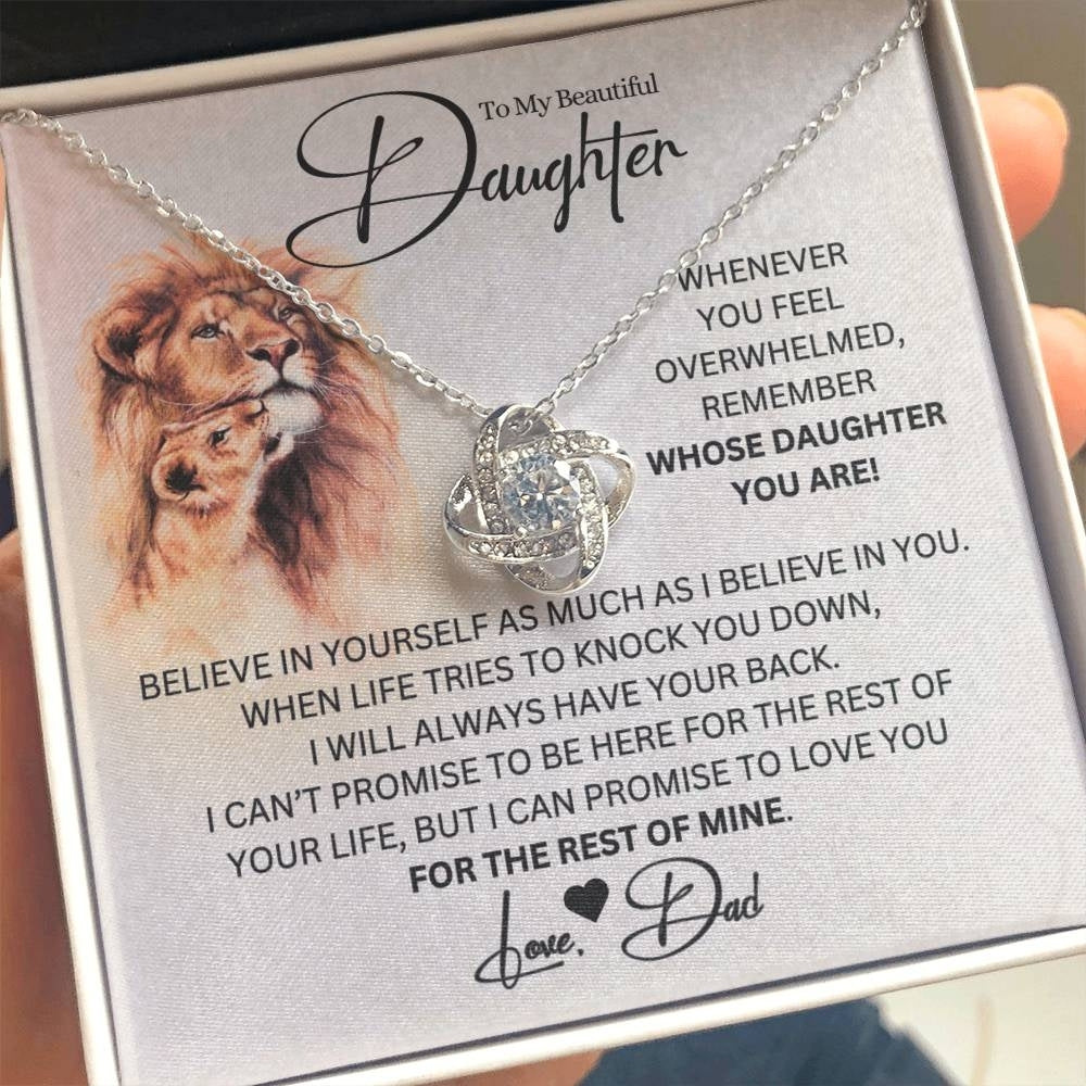 Lionhearted Love: Necklace Gift Set for Daughter