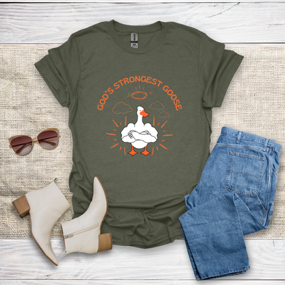 God's Strongest Goose Unisex Softstyle T-Shirt - SST303