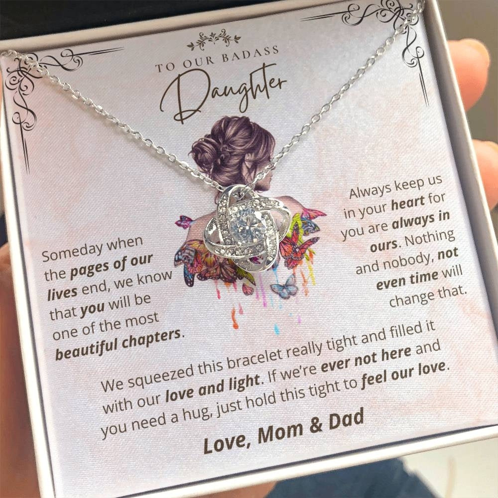 Empowered Love: Necklace Gift Set for My Badass Daughter