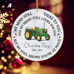 Fields of Memory: Personalized Memorial Ornament