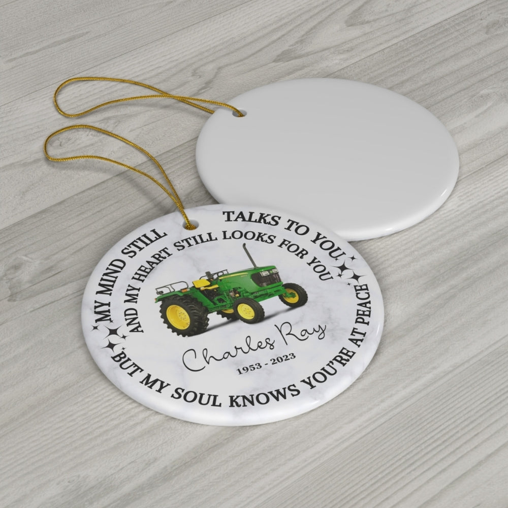 Fields of Memory: Personalized Memorial Ornament