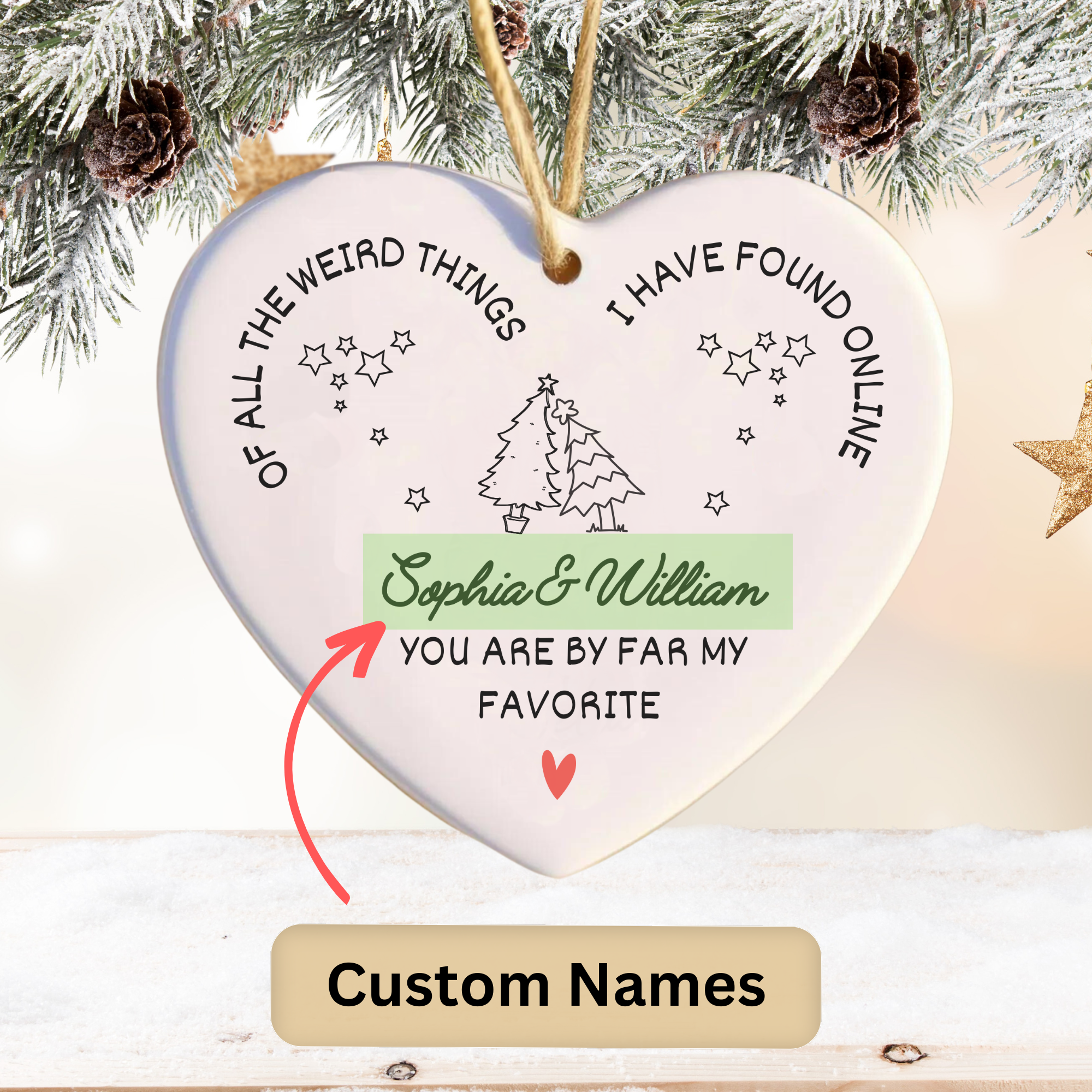 Favorite Find: Personalized Heart Ornament