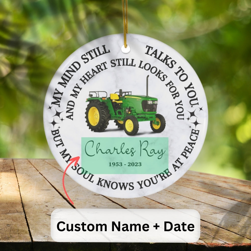 Fields of Memory: Personalized Memorial Ornament