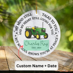 Fields of Memory: Personalized Memorial Ornament