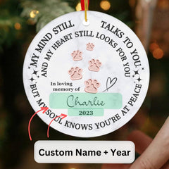 Paws in Peace: Personalized Pet Memorial Ornament