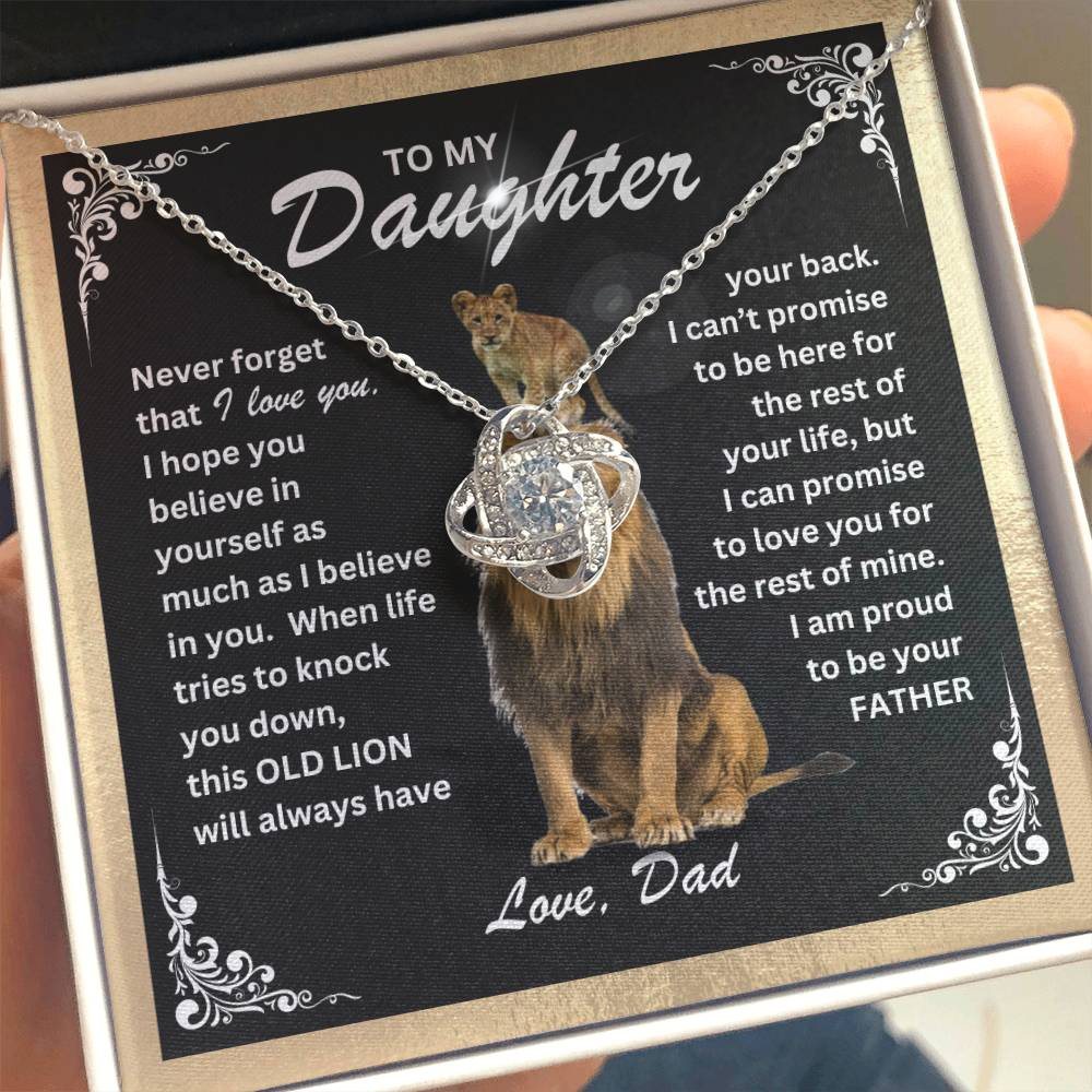 Old Lion's Wisdom: Necklace Gift Set for Daughter