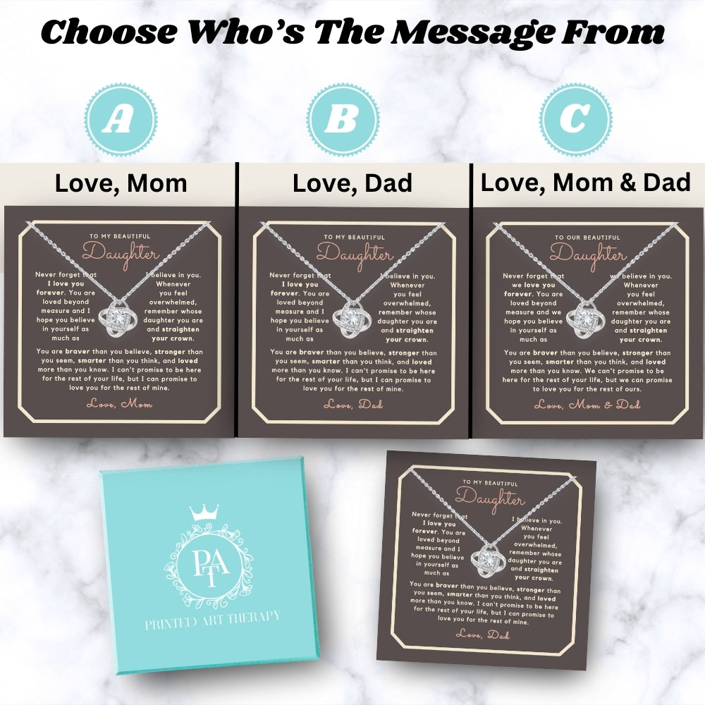 Beloved Strength: Necklace Gift Set for Daughter