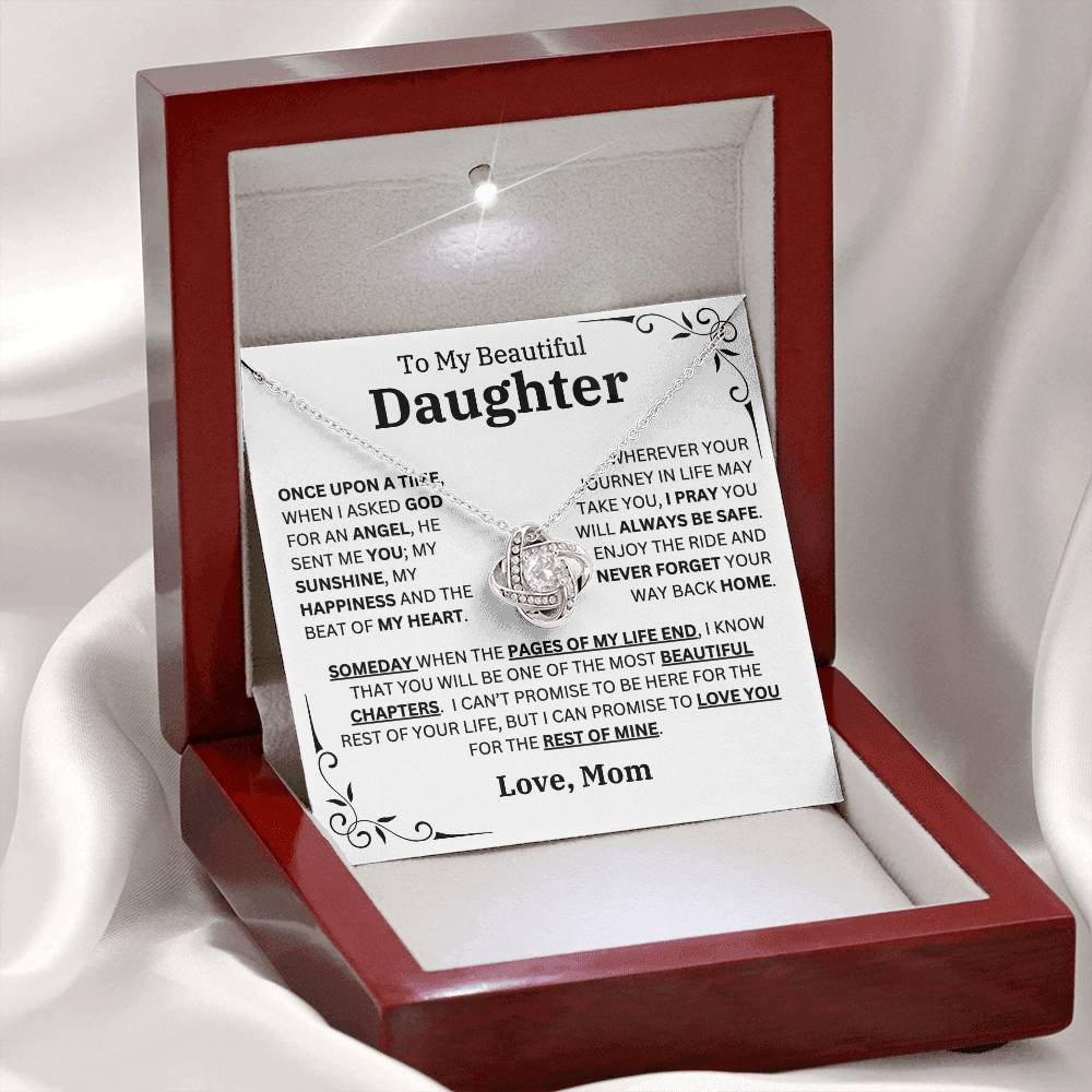 Once Upon A Time Daughter Necklace Message Card Jewelry