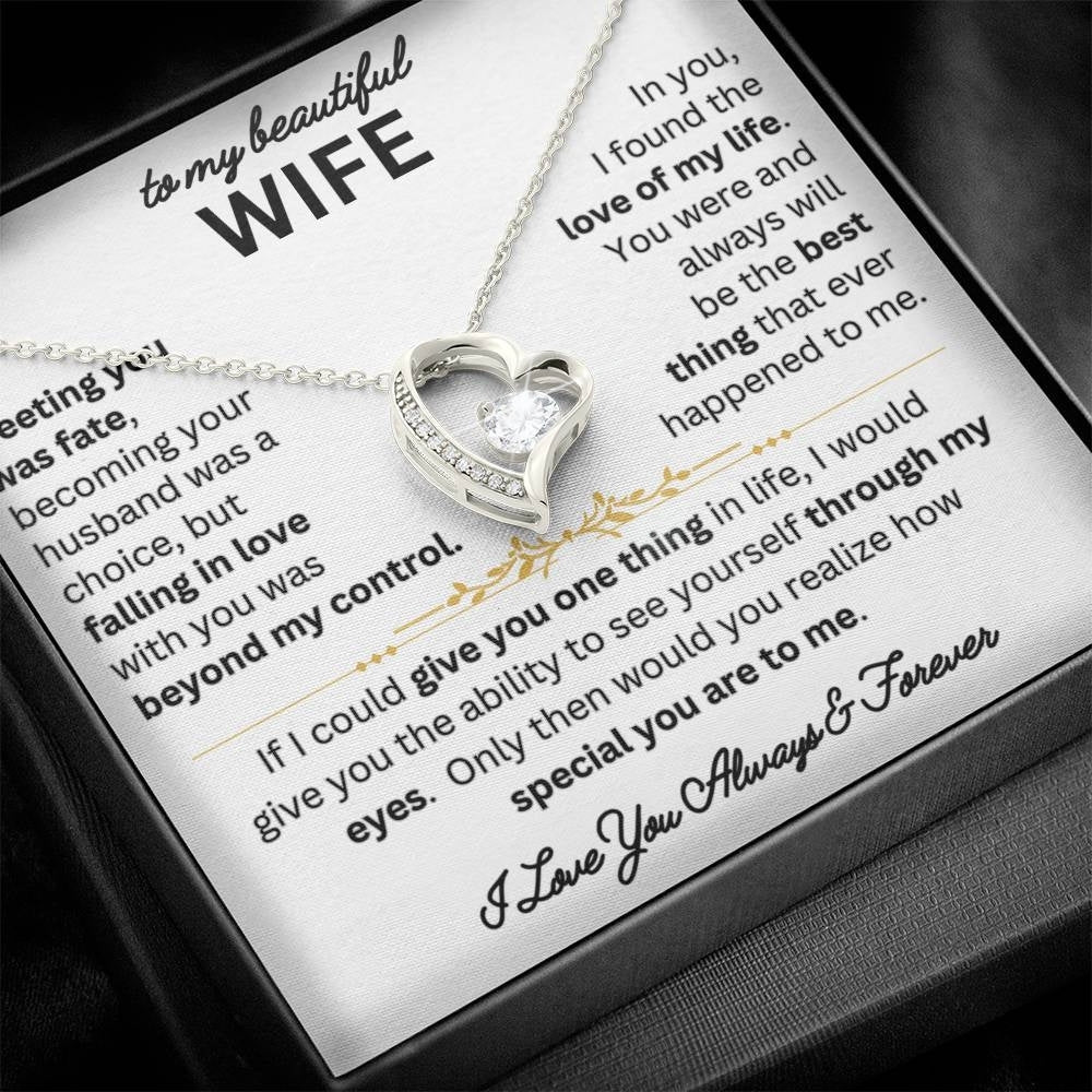 Endless Devotion: Heart Necklace Gift Set for Wife