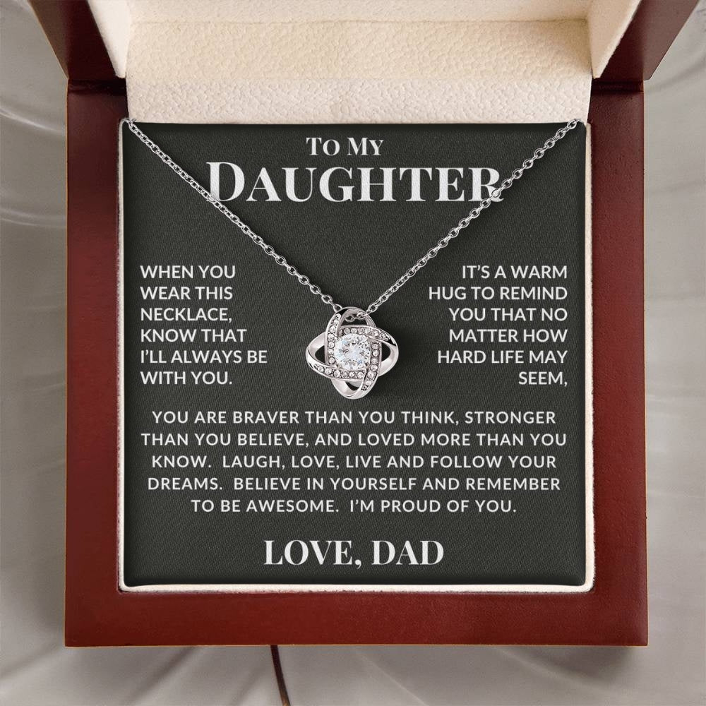 Brave and Strong: Necklace Gift Set for Daughter