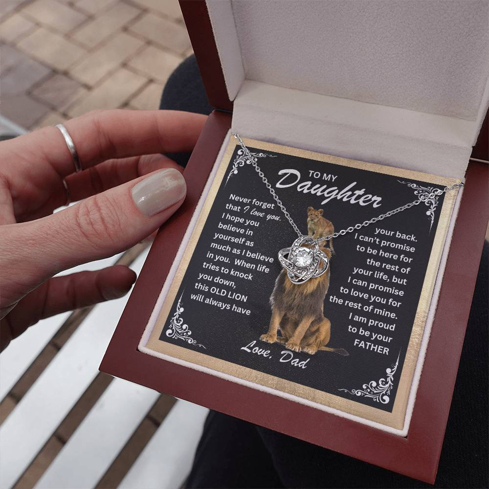 Old Lion's Wisdom: Necklace Gift Set for Daughter