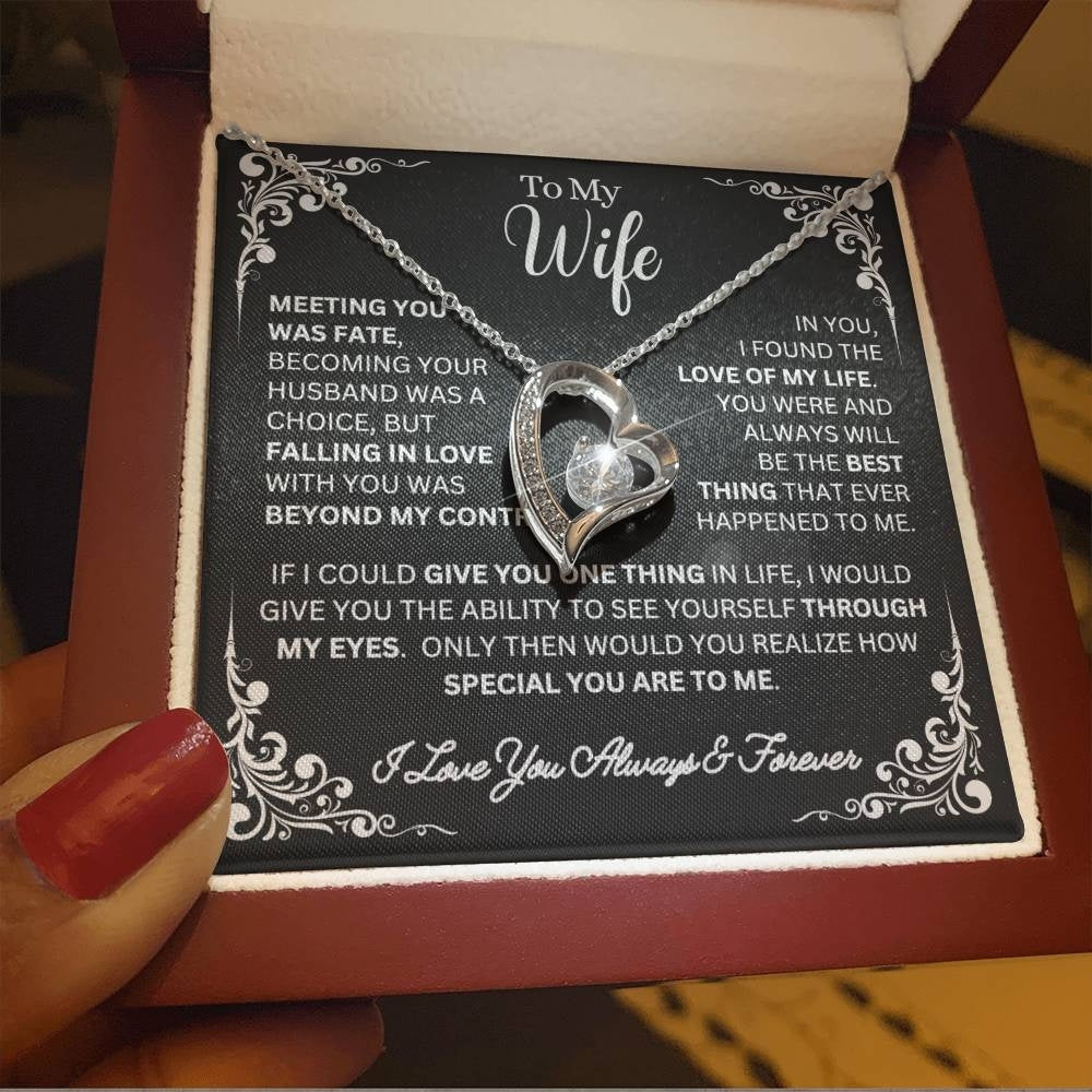 Fate and Forever: Heart Necklace Gift Set for Wife