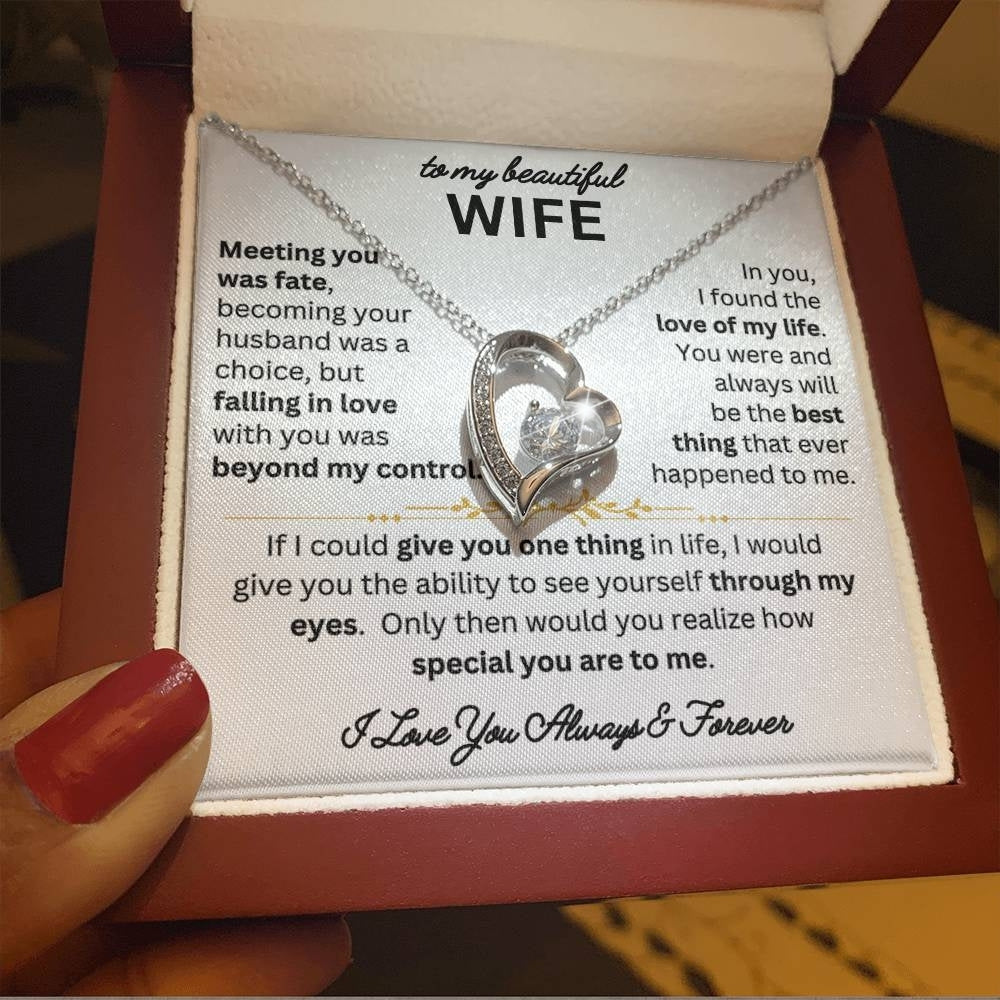 Endless Devotion: Heart Necklace Gift Set for Wife