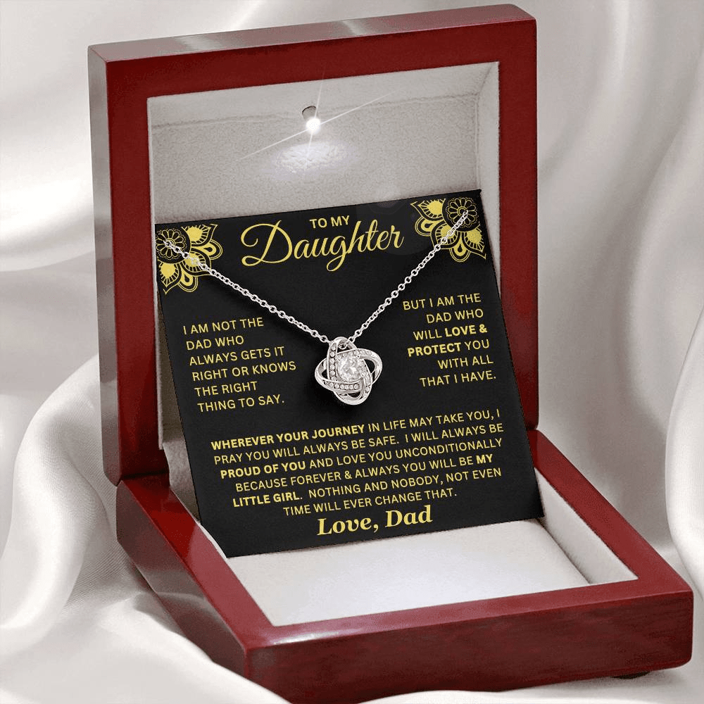 Forever My Little Girl Necklace Gift For Daughter