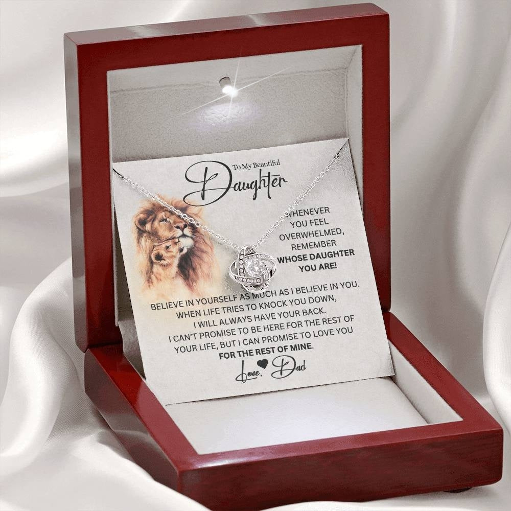 Lionhearted Love: Necklace Gift Set for Daughter