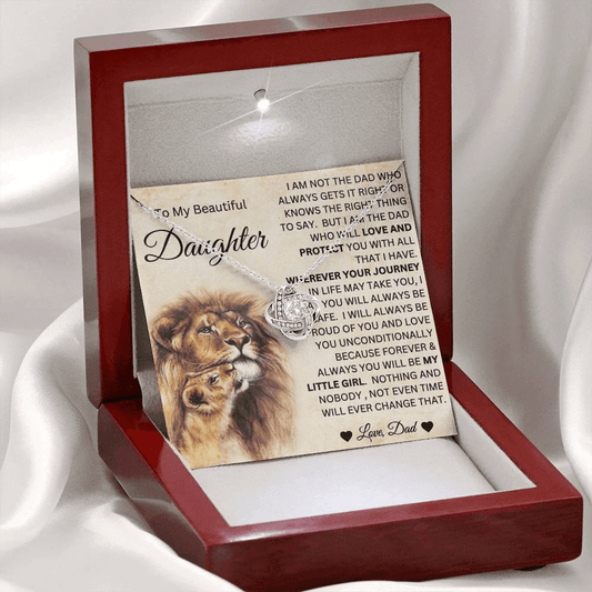Daughter Love And Protect Necklace Gift