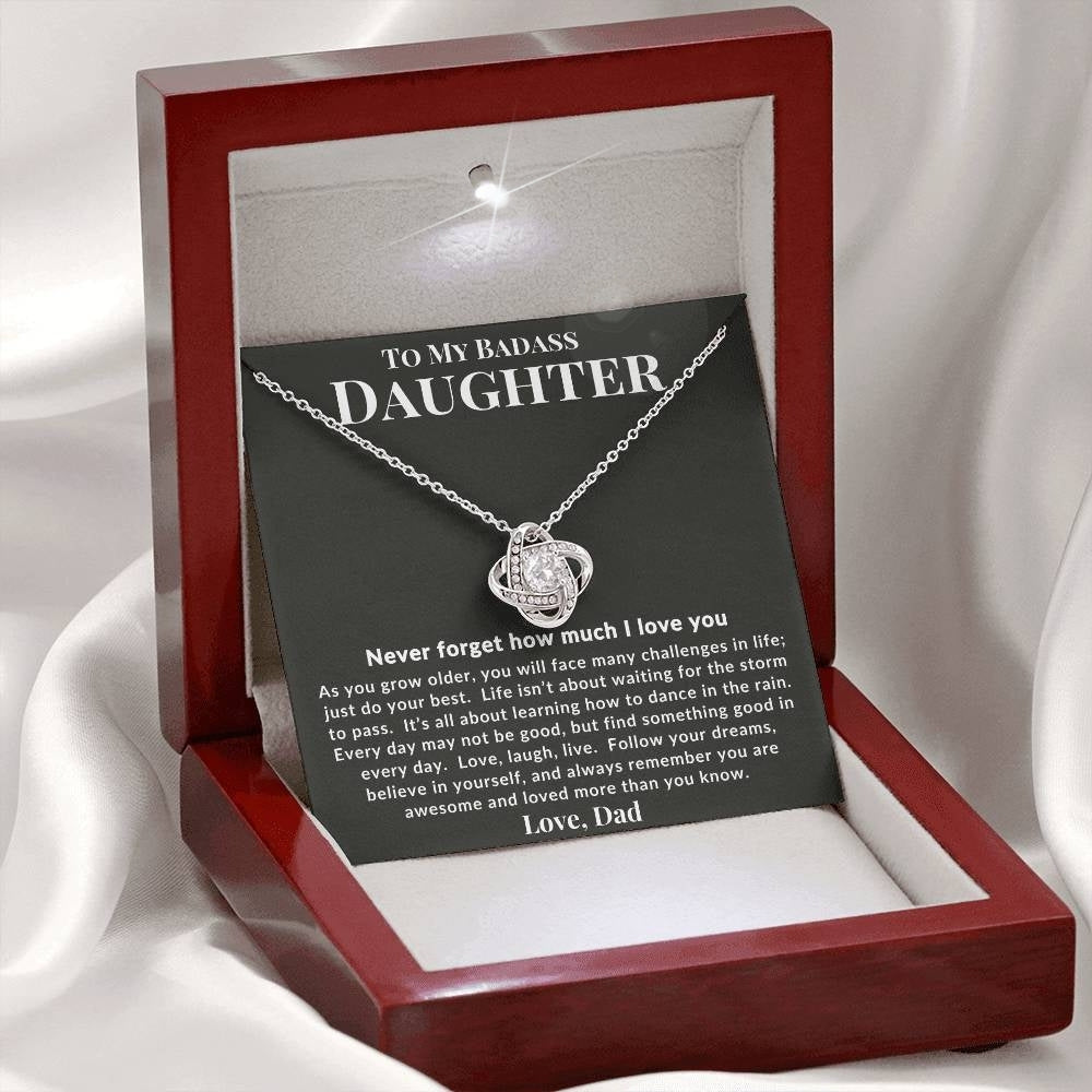 To My Badass Daughter: Necklace Gift Set for Daughter